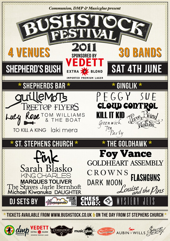 Bushstock-Bands-Web Bushstock 2011 Gig Poster